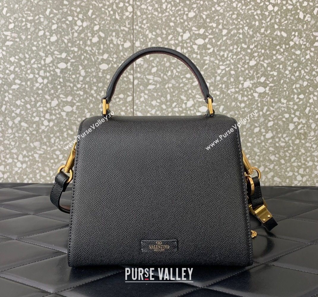 Valentino Small VSLING Grainy Calfskin Handbag Black 2025 2727 (LKF-250626006)