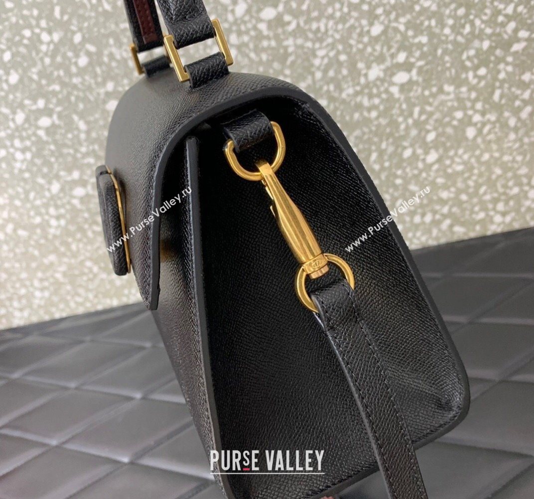 Valentino Small VSLING Grainy Calfskin Handbag Black 2025 2727 (LKF-250626006)