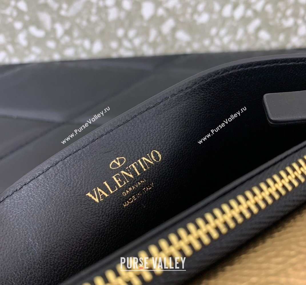 Valentino VLogo Signature Grainy Calfskin Wallet with Chain Gold Yellow 2025 VLTN068 (LKF-250626018)