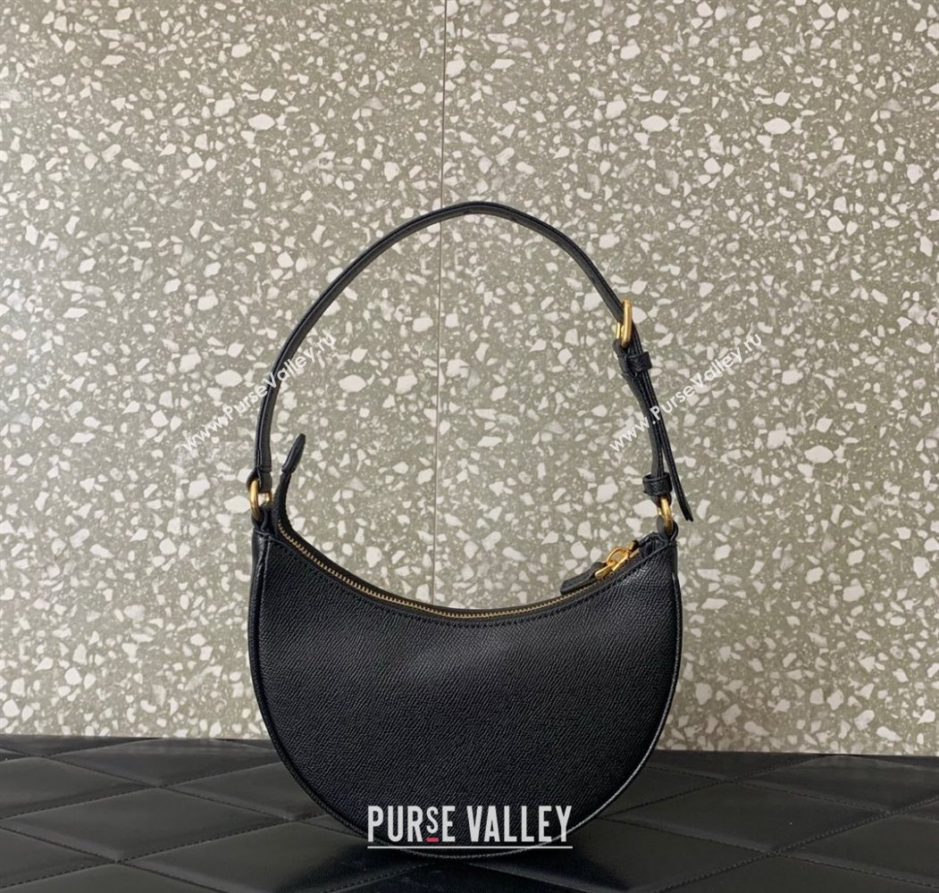 Valentino VLogo Signature mini hobo bag in Grainy Calfskin Black 2025 (LKF-250805017)