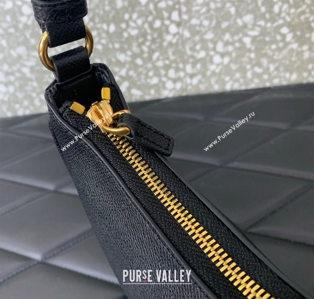 Valentino VLogo Signature mini hobo bag in Grainy Calfskin Black 2025 (LKF-250805017)