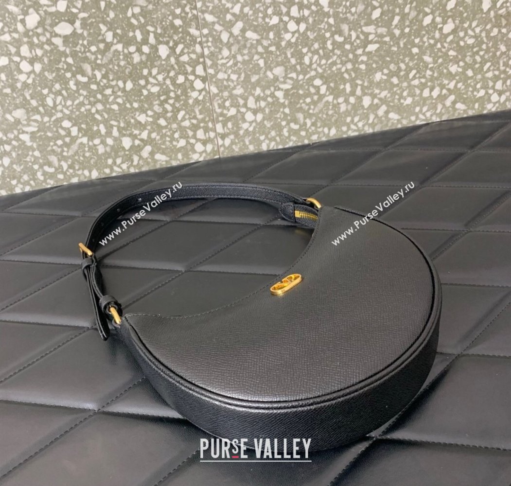 Valentino VLogo Signature mini hobo bag in Grainy Calfskin Black 2025 (LKF-250805017)