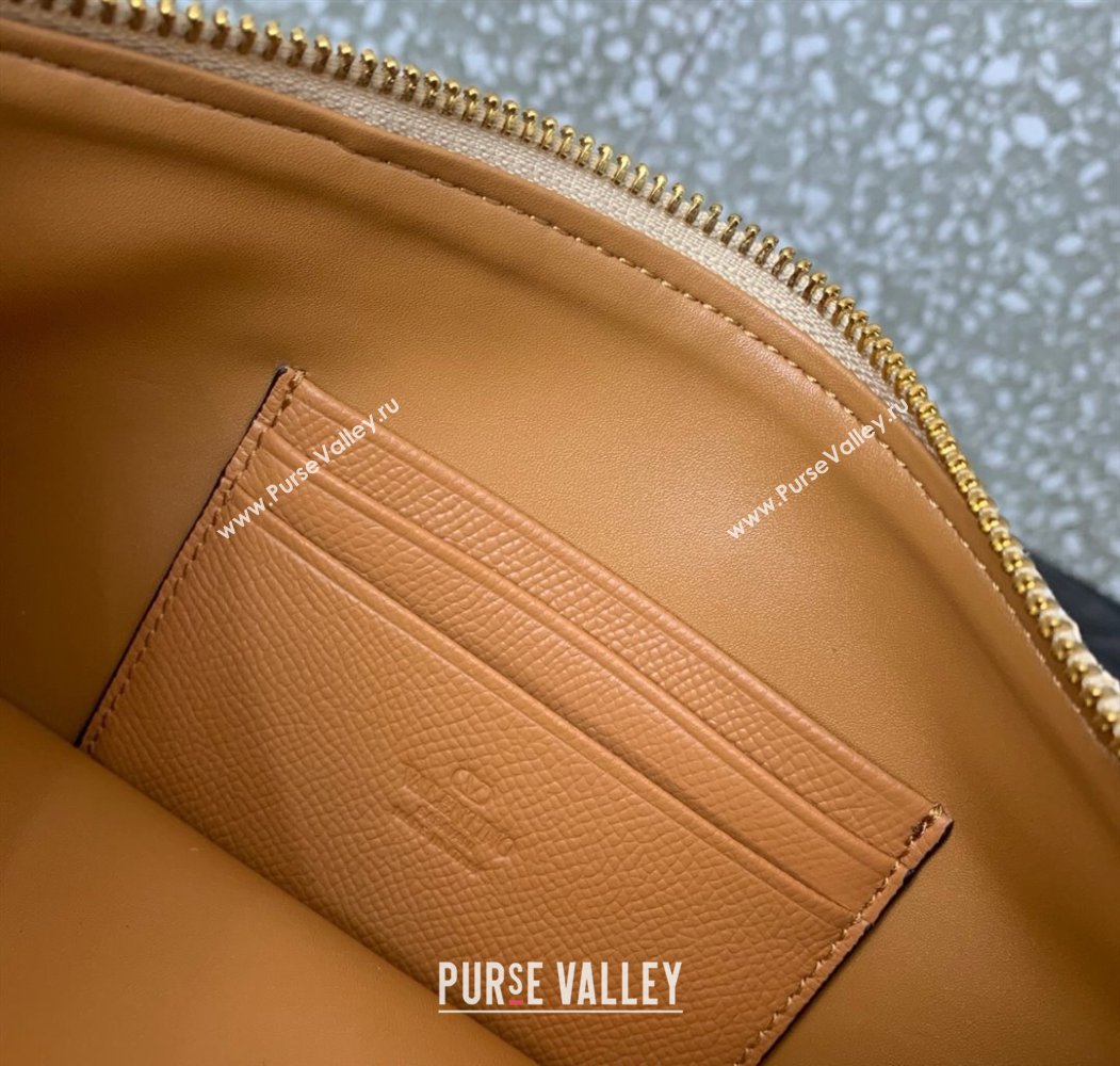 Valentino Vlogo Signature Pouch in jacquard raffia starw with Cherryfic motif Beige 2025 VLTN036 (LKF-250805003)