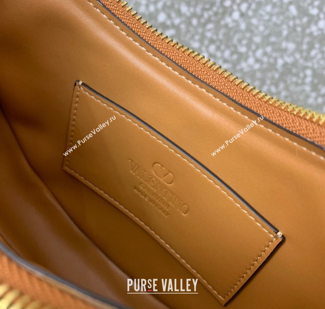 Valentino VLogo Signature mini hobo bag in jacquard raffia starw with Cherryfic motif Beige 2025 6203 (LKF-250805005)