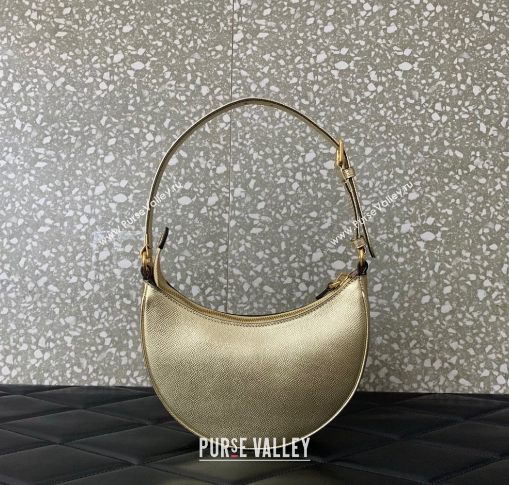 Valentino VLogo Signature mini hobo bag in Grainy Calfskin Gold 2025 (LKF-250805012)
