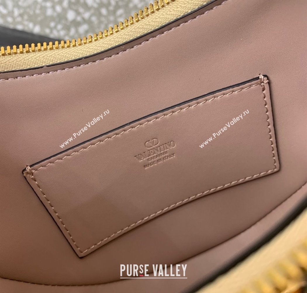 Valentino VLogo Signature mini hobo bag in Grainy Calfskin Gold 2025 (LKF-250805012)