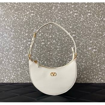 Valentino VLogo Signature mini hobo bag in Grainy Calfskin White 2025 (LKF-250805013)