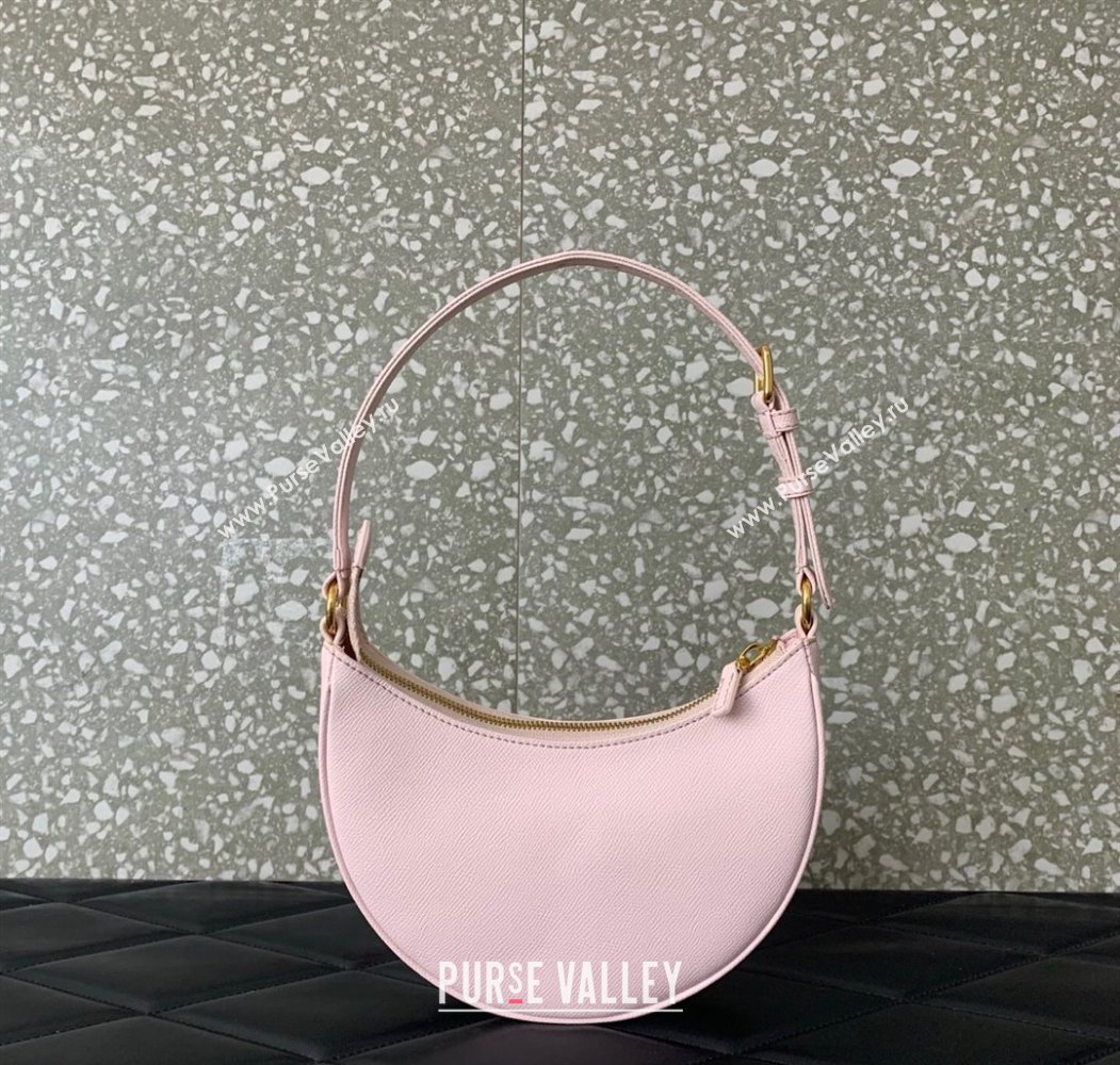 Valentino VLogo Signature mini hobo bag in Grainy Calfskin Light Pink 2025 (LKF-250805014)
