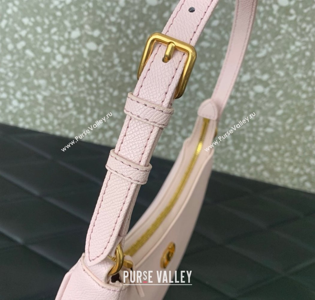 Valentino VLogo Signature mini hobo bag in Grainy Calfskin Light Pink 2025 (LKF-250805014)