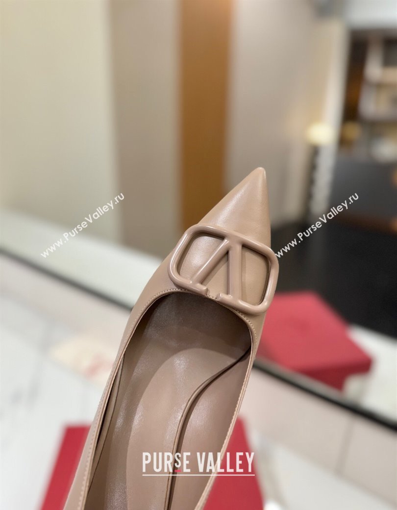 Valentino VLogo Signature Pumps 7.5cm in Calfskin Leather Light Pink 2025 VA082104 (MD-250821026)