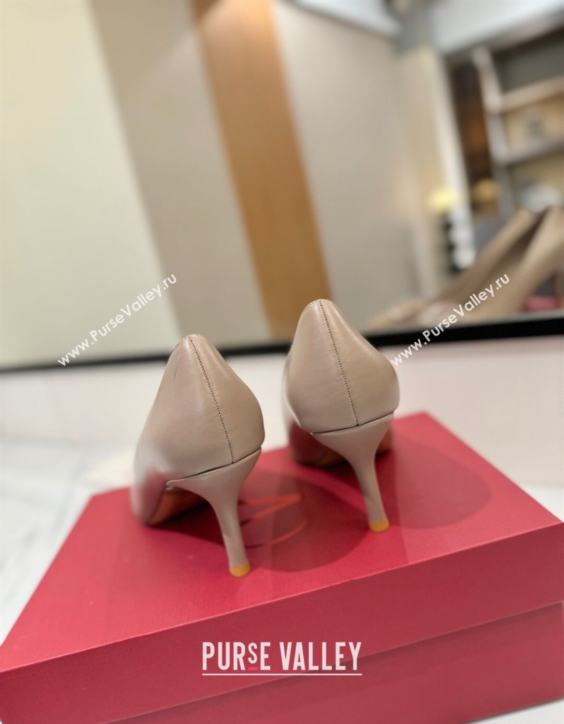 Valentino VLogo Signature Pumps 7.5cm in Calfskin Leather Light Pink 2025 VA082104 (MD-250821026)