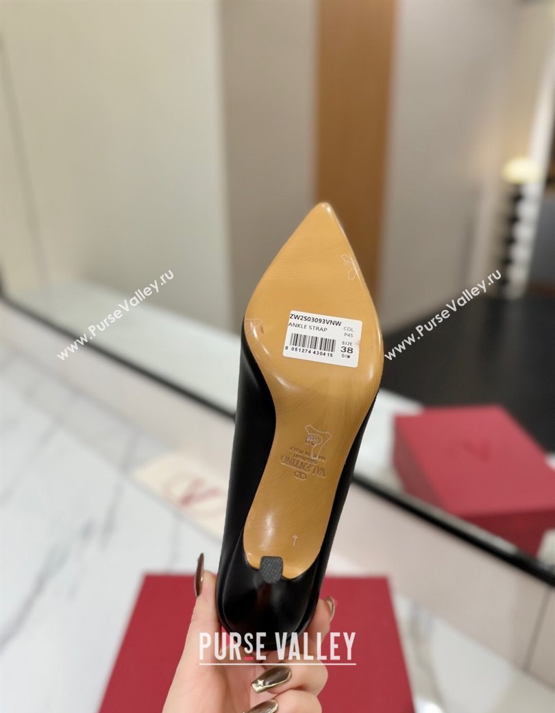 Valentino VLogo Signature Pumps 7.5cm in Calfskin Leather All Black 2025 VA082104 (MD-250821027)