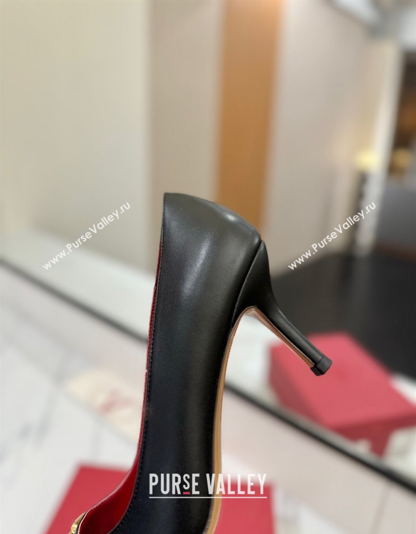 Valentino VLogo Signature Pumps 7.5cm in Calfskin Leather Black2 2025 VA082104 (MD-250821029)