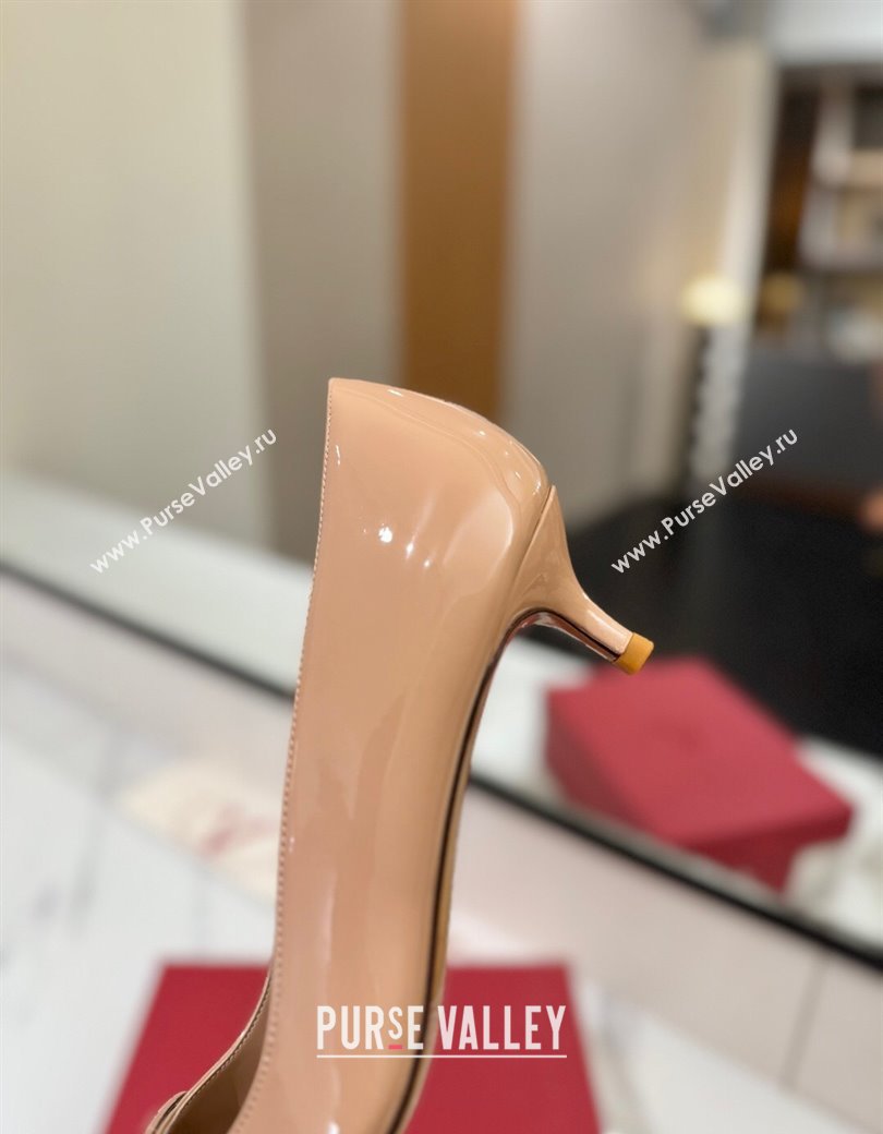 Valentino VLogo Signature Pumps 4.5cm in Patent Calfskin Pale Pink 2025 VA082104 (MD-250821037)