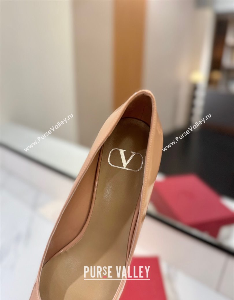 Valentino VLogo Signature Pumps 4.5cm in Patent Calfskin Pale Pink 2025 VA082104 (MD-250821037)