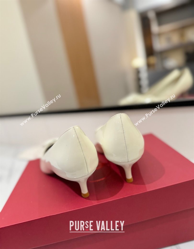 Valentino VLogo Signature Pumps 4.5cm in Patent Calfskin White 2025 VA082104 (MD-250821038)