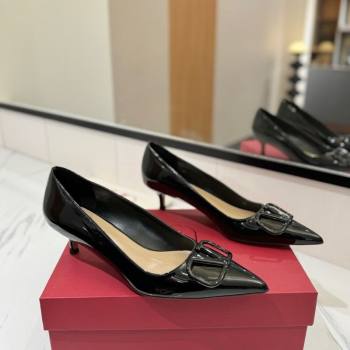 Valentino VLogo Signature Pumps 4.5cm in Patent Calfskin Black 2025 VA082104 (MD-250821039)