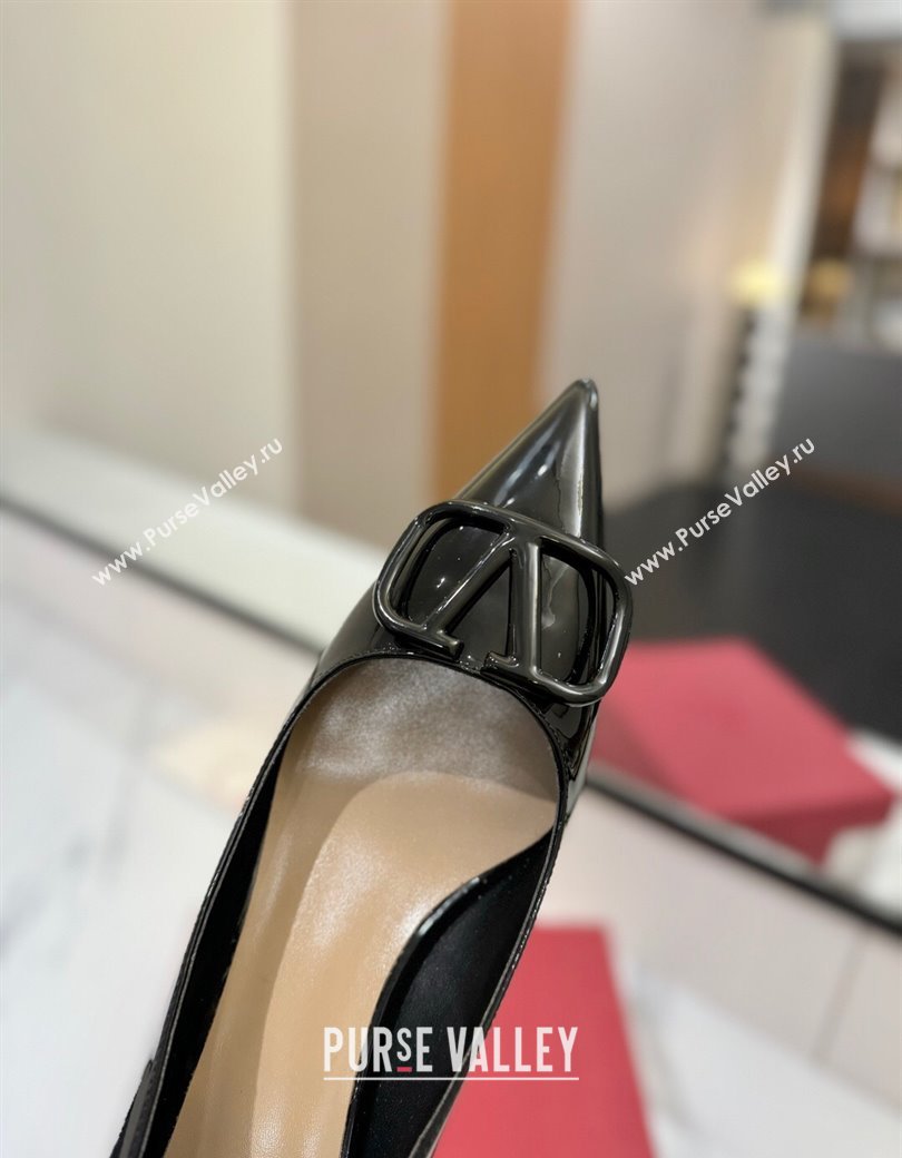 Valentino VLogo Signature Pumps 4.5cm in Patent Calfskin Black 2025 VA082104 (MD-250821039)