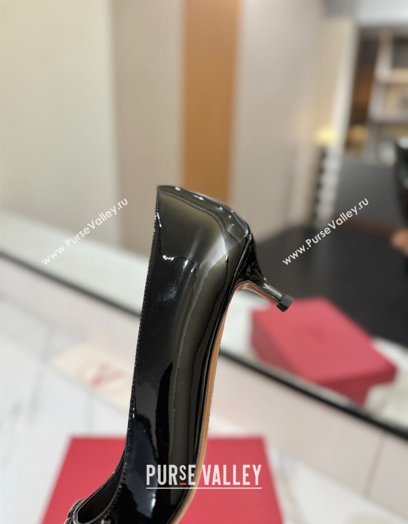 Valentino VLogo Signature Pumps 4.5cm in Patent Calfskin Black 2025 VA082104 (MD-250821039)