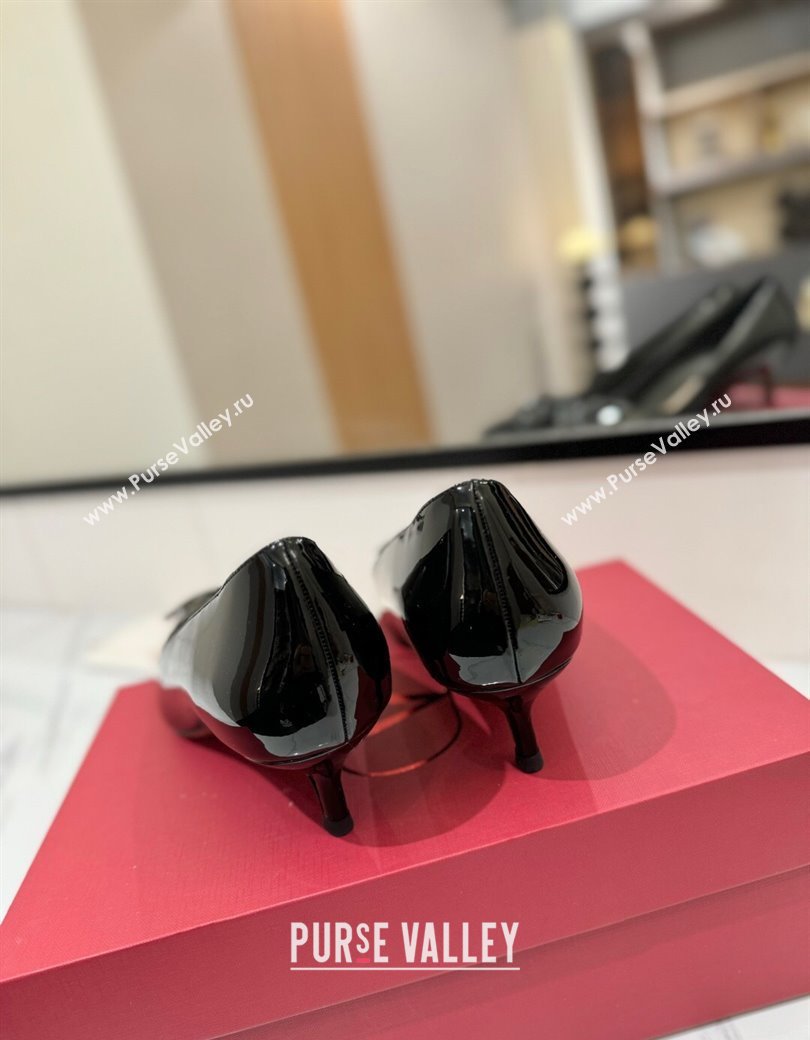 Valentino VLogo Signature Pumps 4.5cm in Patent Calfskin Black 2025 VA082104 (MD-250821039)
