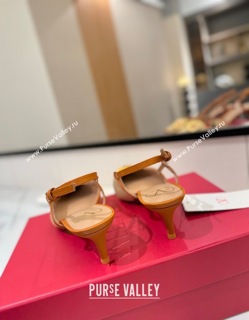 Valentino VLogo Signature Cherryfic Slingback Pumps 5cm in Raffia Straw 2025 (MD-250821053)