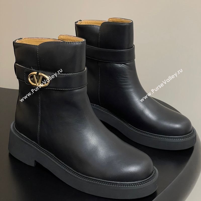 Valentino VLogo Signature Ankle Boots in Calfskin Black 2025 VA082102 (MD-250821006)