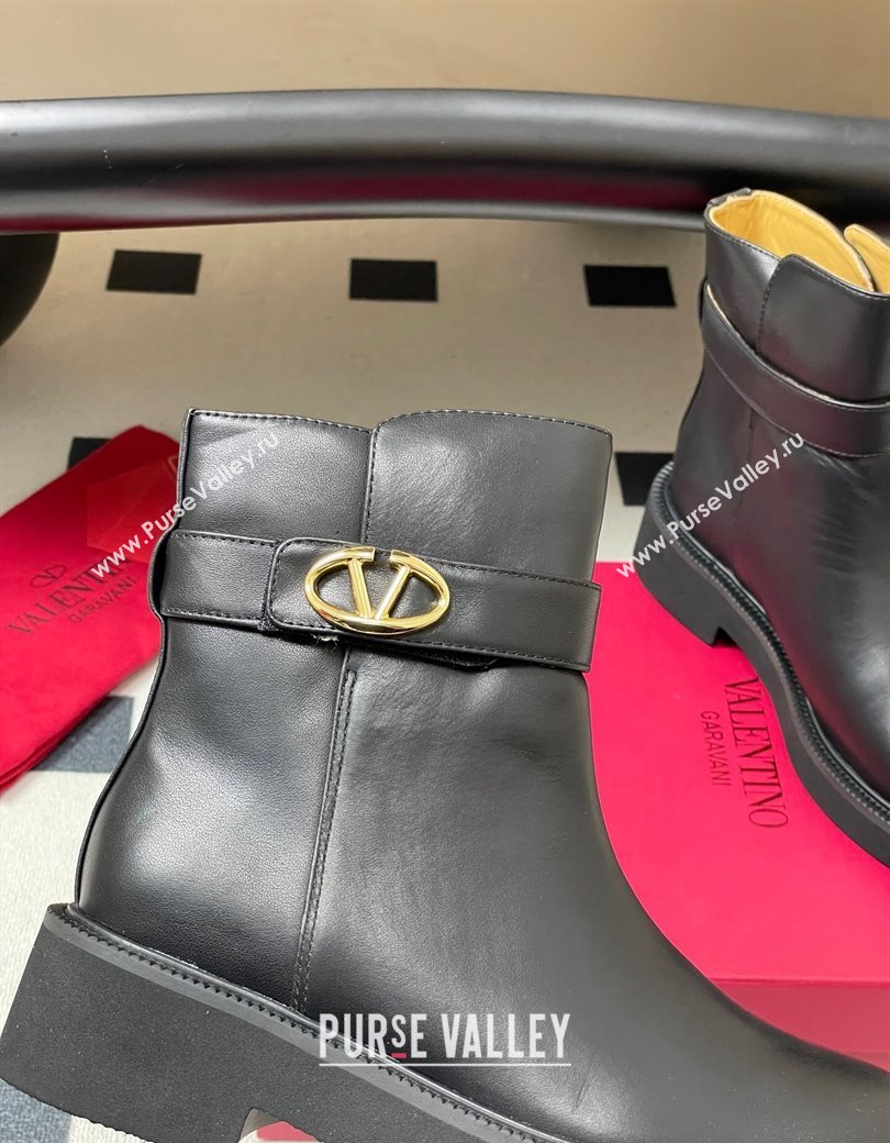 Valentino VLogo Signature Ankle Boots in Calfskin Black 2025 VA082102 (MD-250821006)