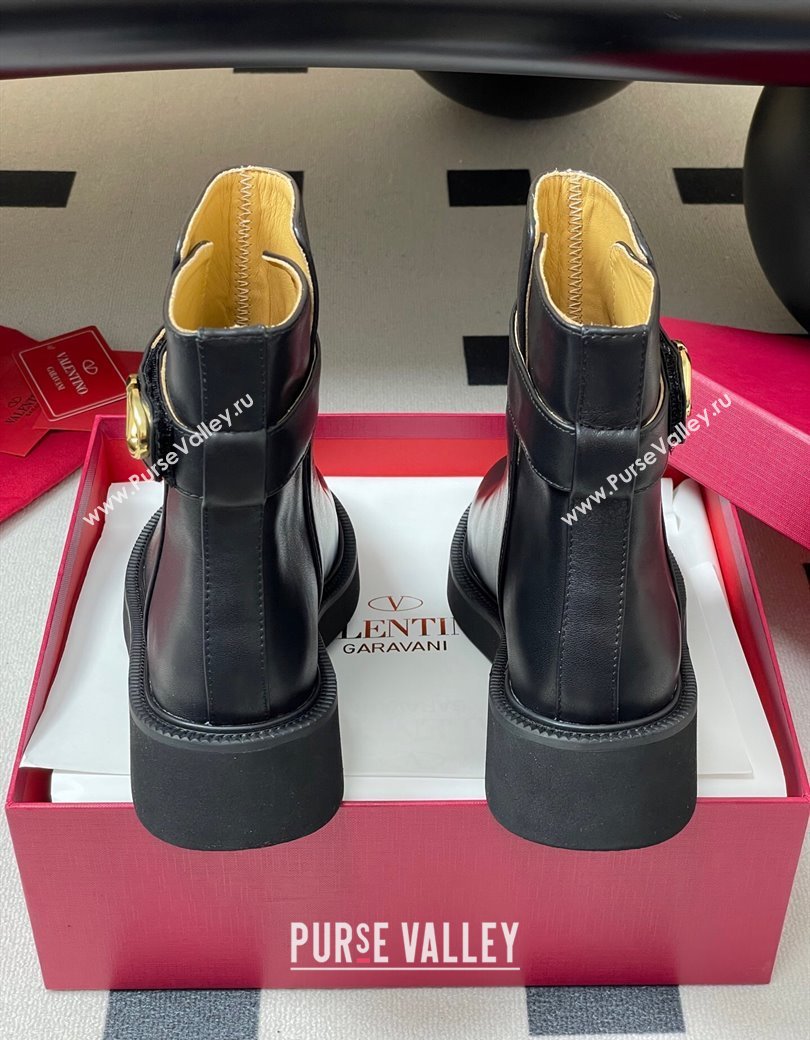 Valentino VLogo Signature Ankle Boots in Calfskin Black 2025 VA082102 (MD-250821006)