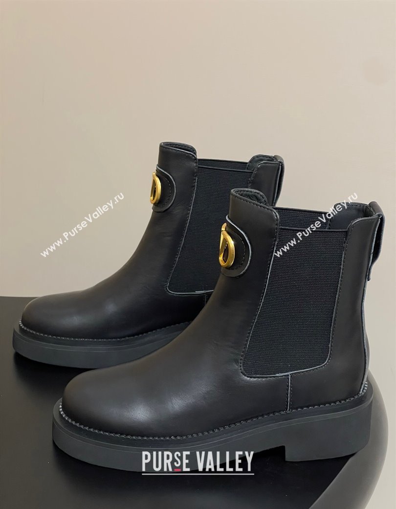 Valentino VLogo Signature Ankle Boots in Calfskin Black 2025 VA082103 (MD-250821007)