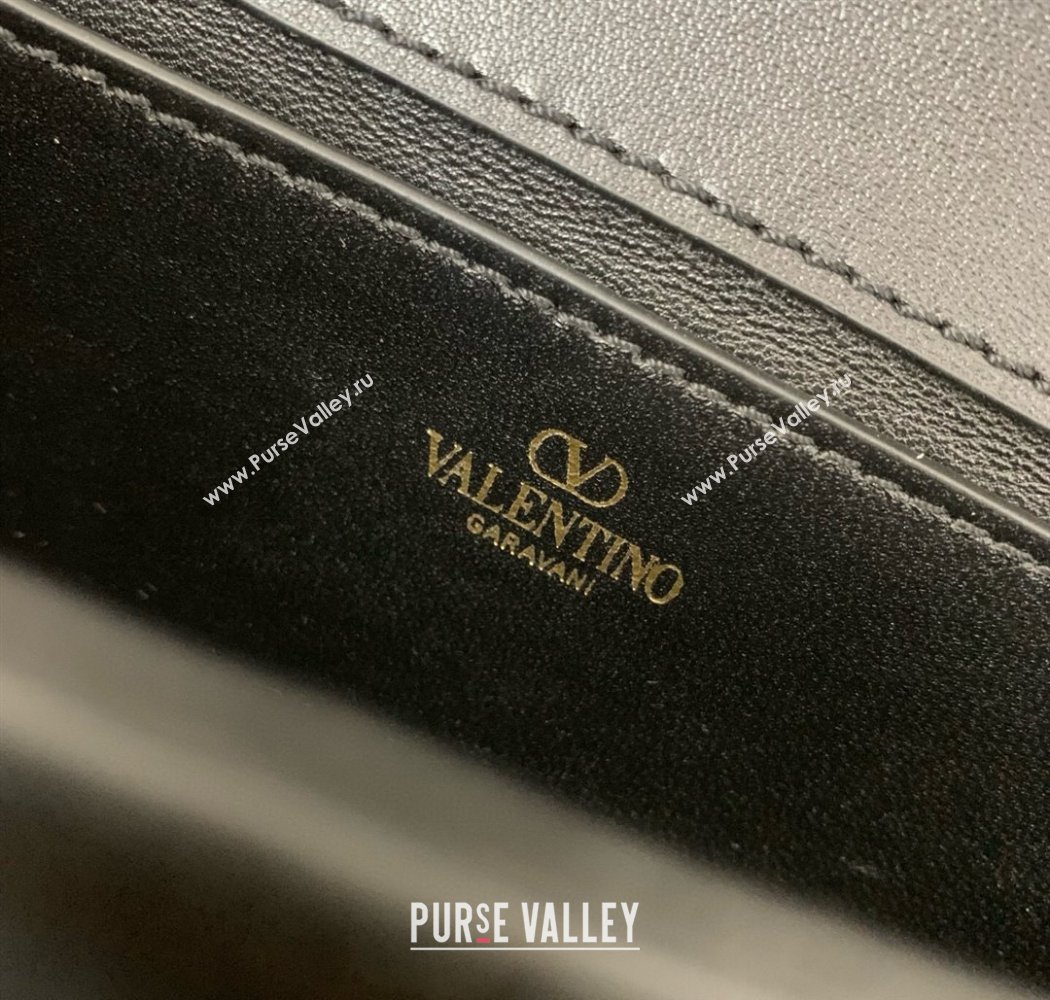 Valentino Garavani Loco Small Shoulder Bag In Calfskin Leather With Jewel Logo Black 2025 5053 (LKF-250926026)