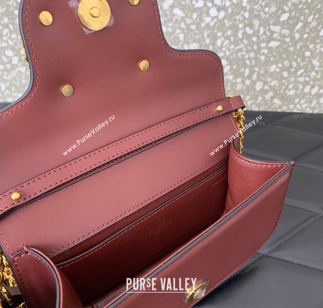 Valentino Garavani Loco Small Shoulder Bag In Calfskin Leather With Jewel Logo Dark Brown 2025 5053 (LKF-250926027)