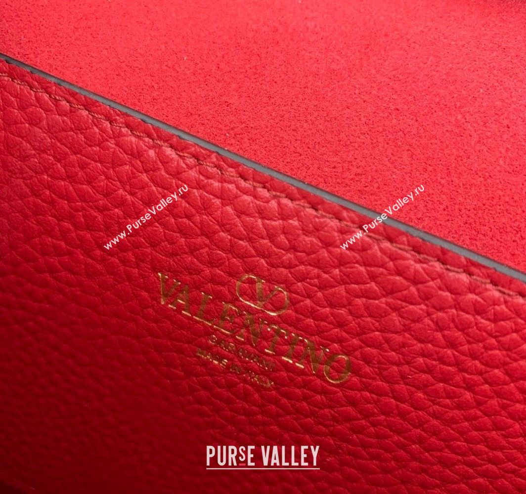 Valentino Small Rockstud Grainy Calfskin Crossbody bag Red 2025 VLTN0322 (LKF-251121035)