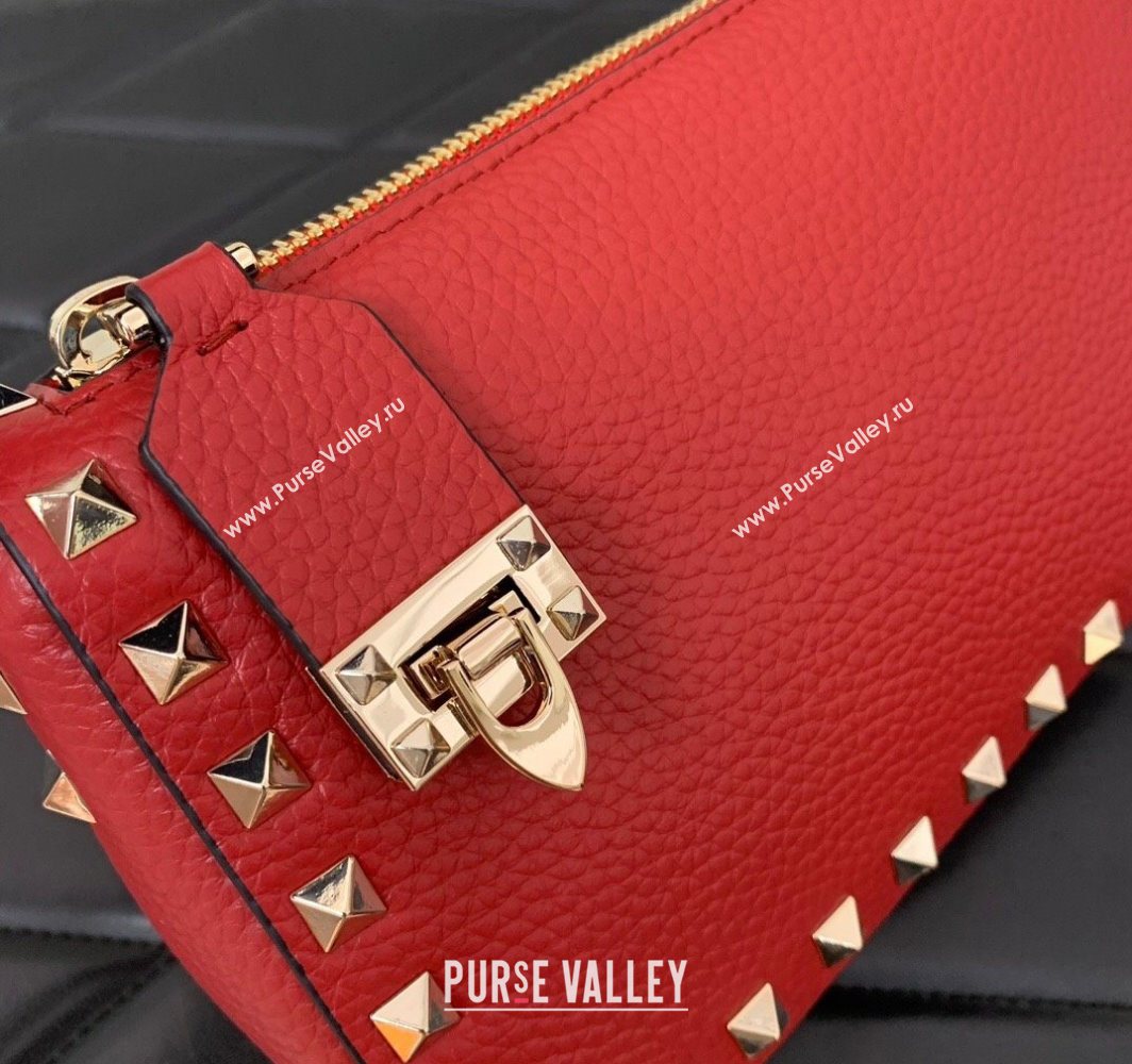 Valentino Small Rockstud Crossbody Bag in Grainy Calfskin Red 2025 VLTN0311 (LKF-251121036)