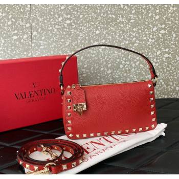 Valentino Small Rockstud Crossbody Bag in Grainy Calfskin Red 2025 VLTN0311 (LKF-251121036)