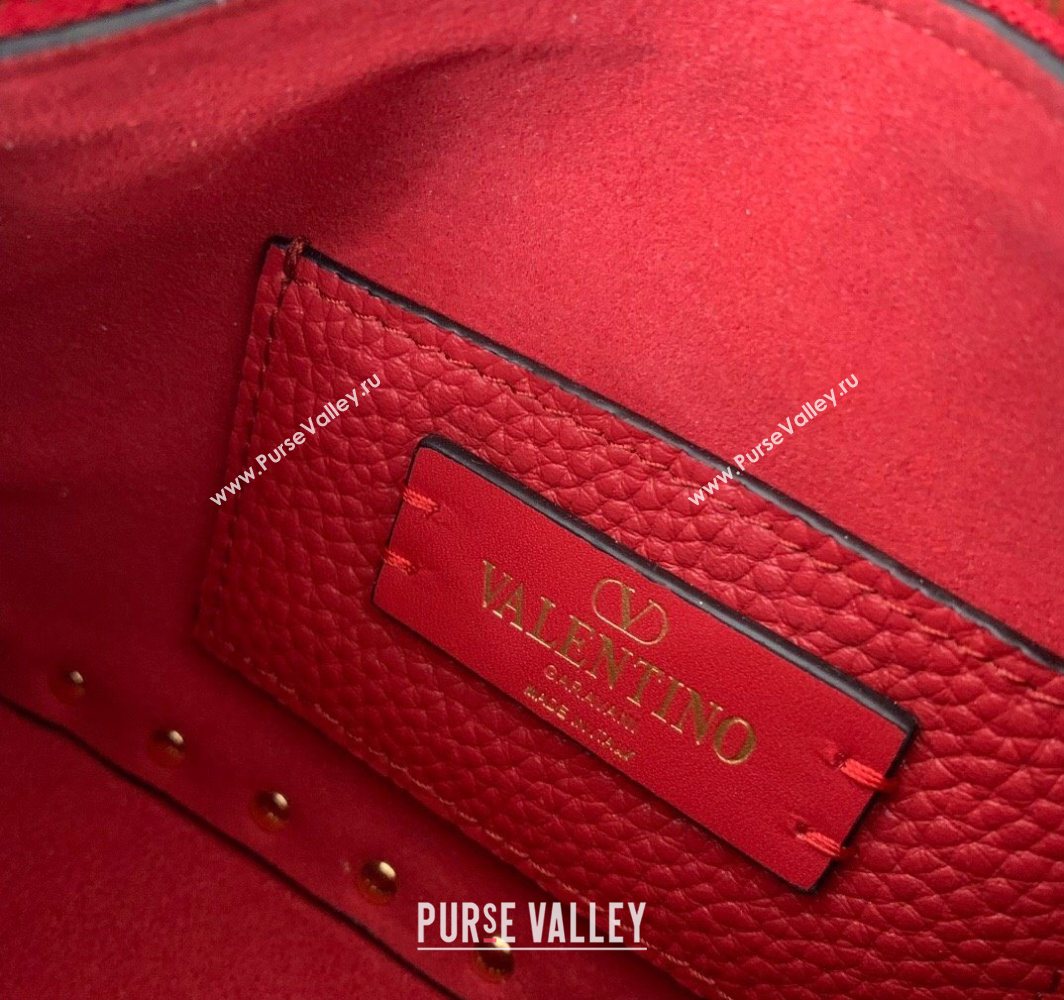 Valentino Small Rockstud Crossbody Bag in Grainy Calfskin Red 2025 VLTN0311 (LKF-251121036)