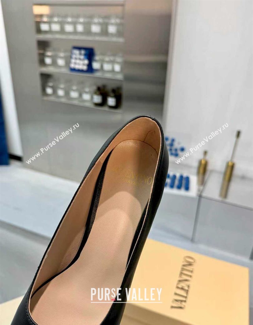 Valentino VALET DU ROI Pumps 6cm in Calfskin Leather with Tassel Bow Black/Brown 2025 (XL-251215044)