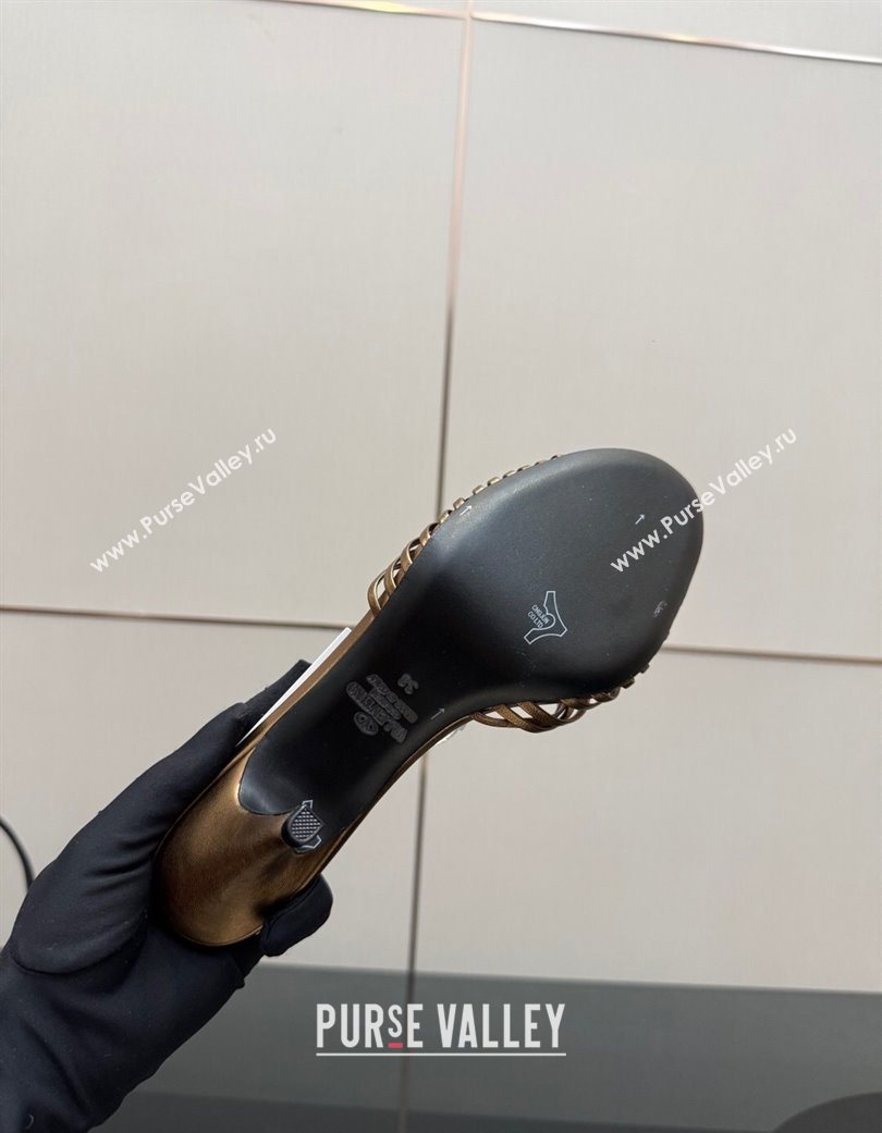 Valentino Heart Calfskin Leather Heel Slides Sandal Bronze Gold 2025 VLTN121501 (KL-251216006)