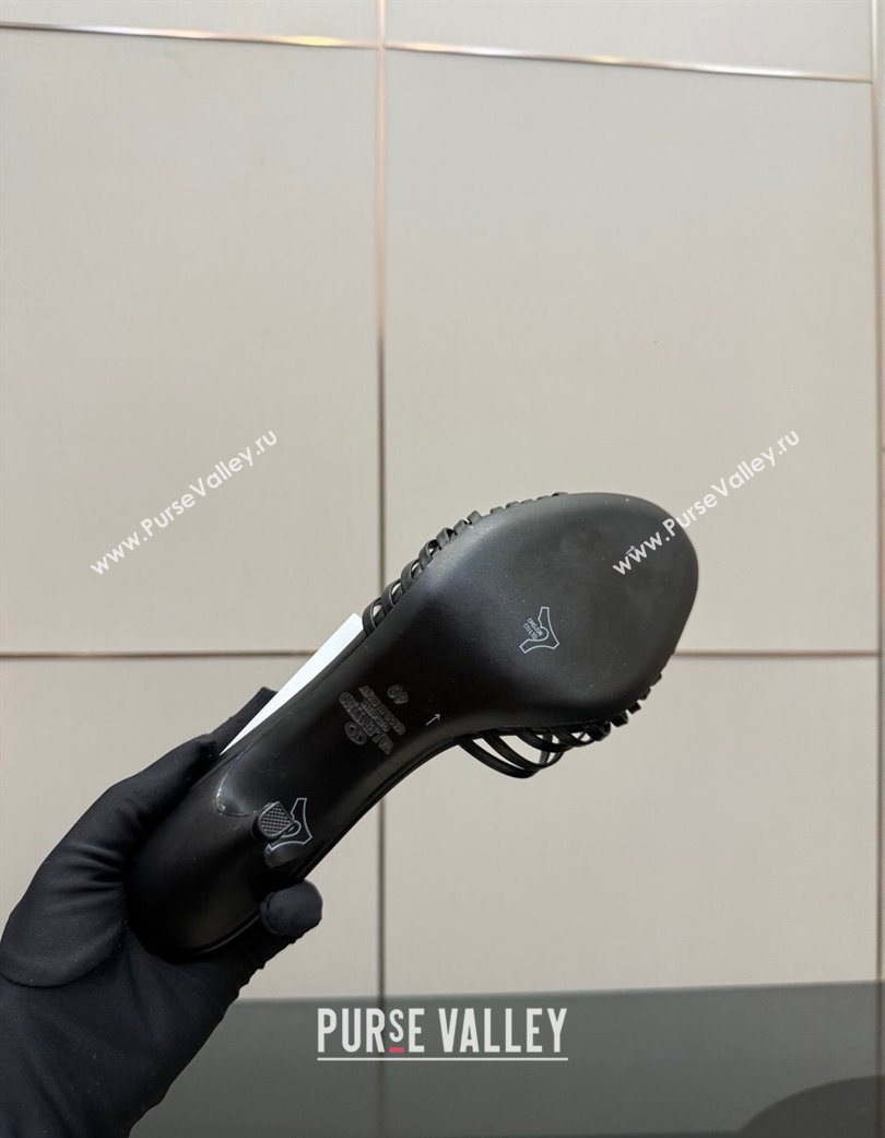 Valentino Heart Calfskin Leather Heel Slides Sandal Black 2025 VLTN121501 (KL-251216007)