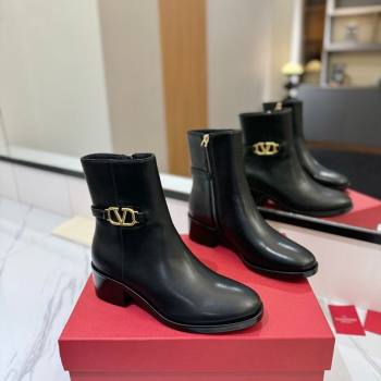 Valentino VLogo Heel High Boots 5.5cm in Calfskin Leather Black 2025 VLTN121605 (MD-251216038)