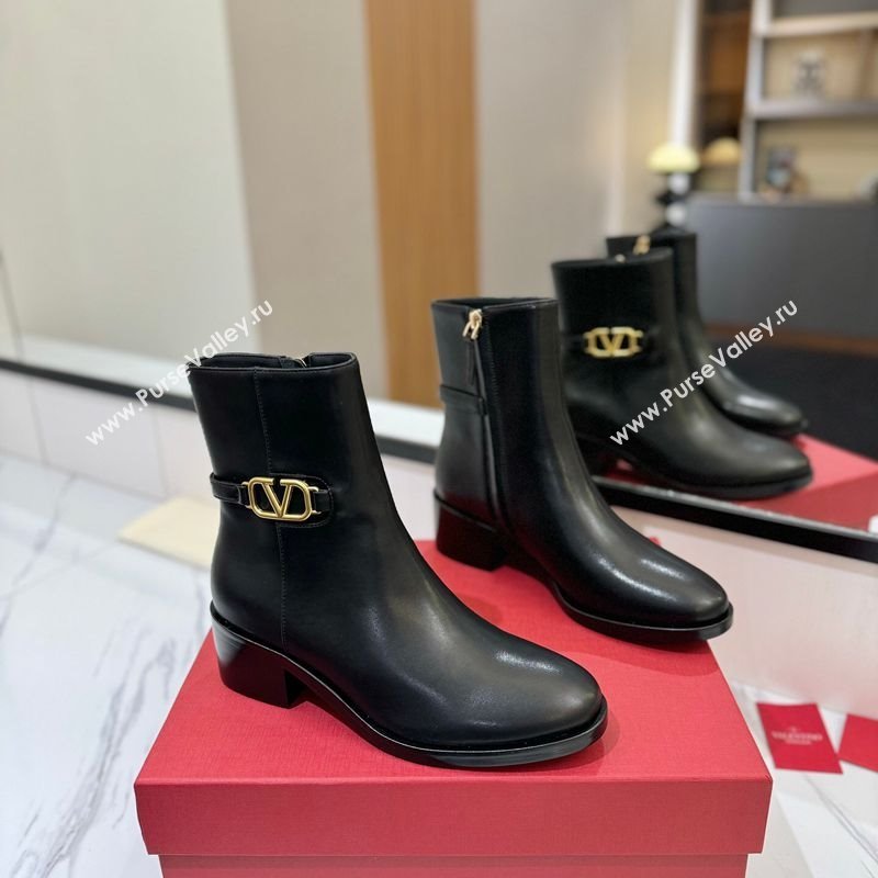 Valentino VLogo Heel High Boots 5.5cm in Calfskin Leather Black 2025 VLTN121605 (MD-251216038)