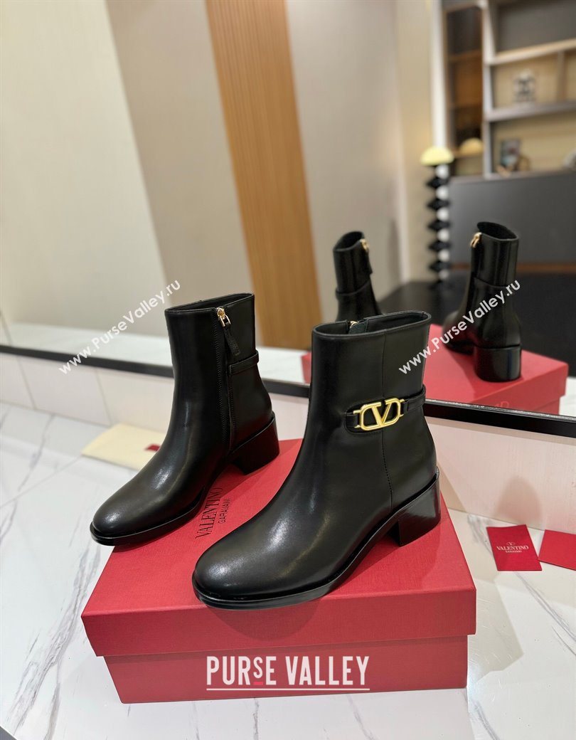Valentino VLogo Heel High Boots 5.5cm in Calfskin Leather Black 2025 VLTN121605 (MD-251216038)