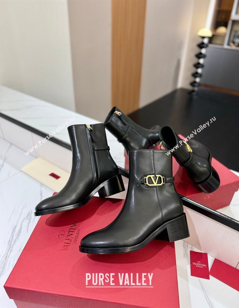 Valentino VLogo Heel High Boots 5.5cm in Calfskin Leather Black 2025 VLTN121605 (MD-251216038)