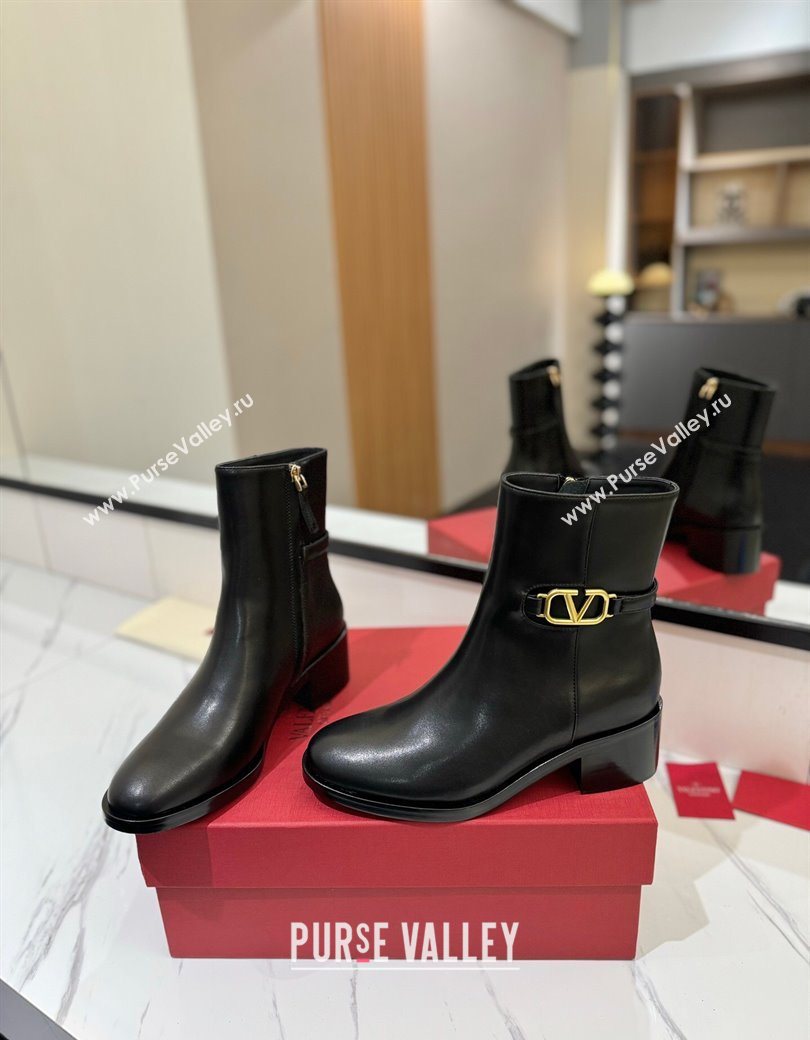 Valentino VLogo Heel High Boots 5.5cm in Calfskin Leather Black 2025 VLTN121605 (MD-251216038)