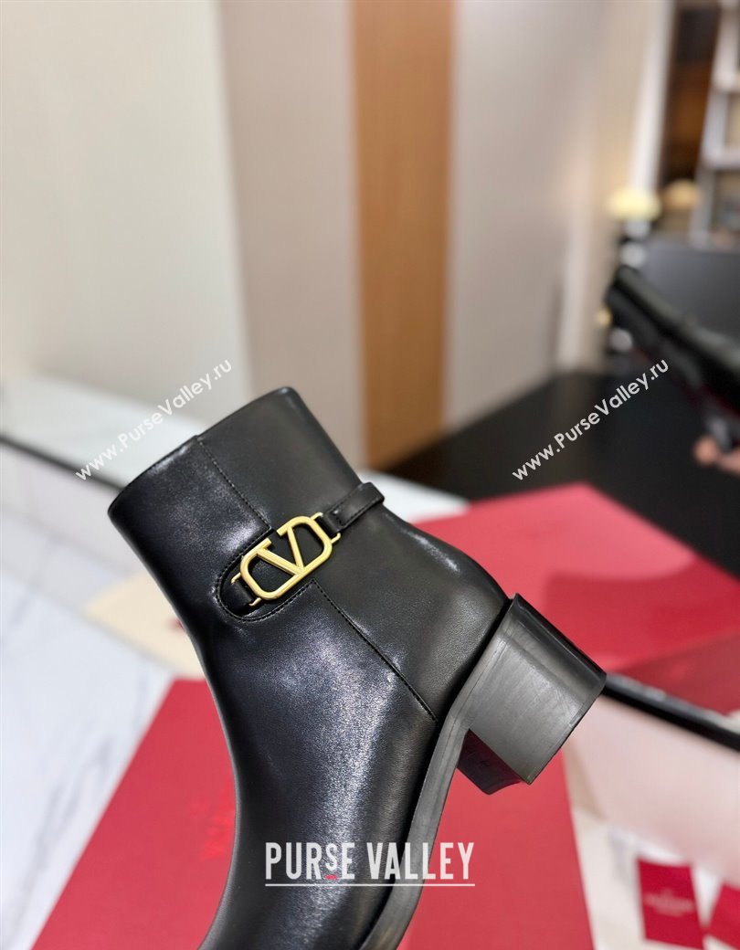 Valentino VLogo Heel High Boots 5.5cm in Calfskin Leather Black 2025 VLTN121605 (MD-251216038)
