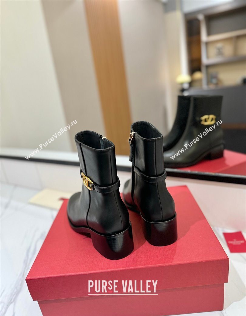 Valentino VLogo Heel High Boots 5.5cm in Calfskin Leather Black 2025 VLTN121605 (MD-251216038)