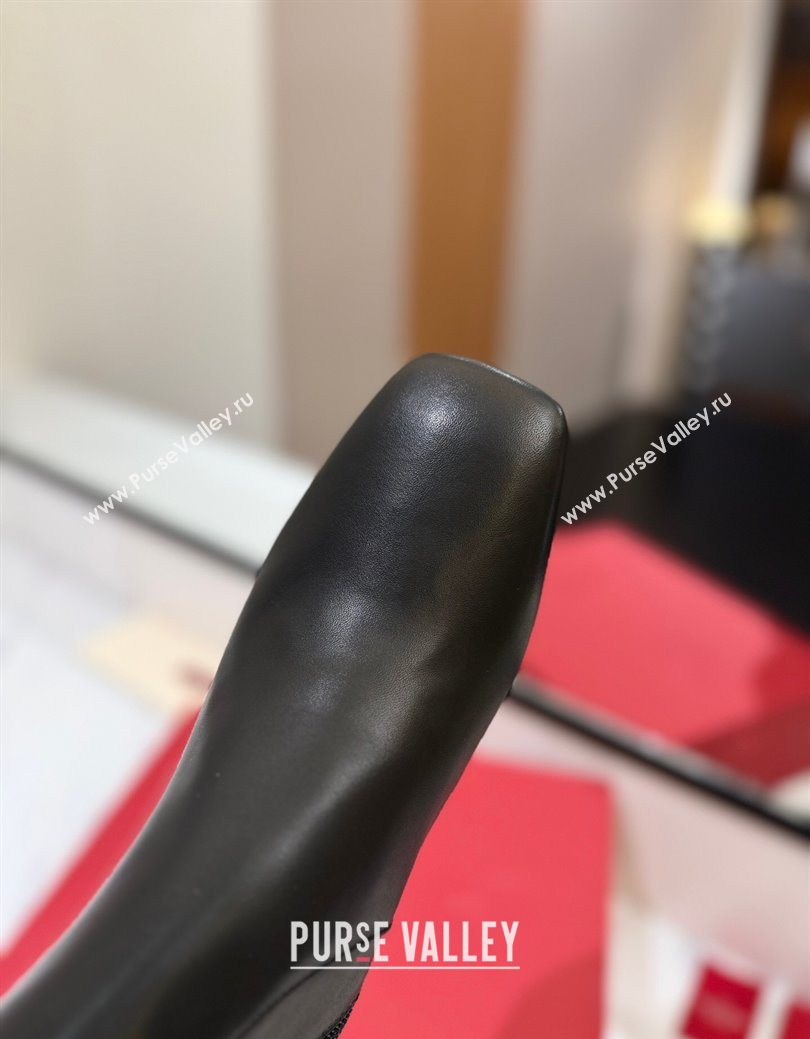 Valentino VLogo Type Heel Ankle Boots 3cm in Calfskin Leather Black 2025 VLTN121606 (MD-251216043)