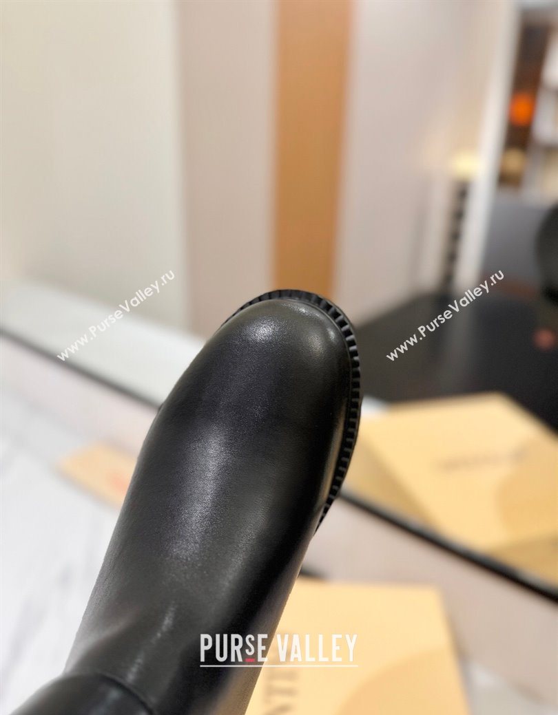 Valentino VLogo Locker Heel Ankle Boots 4cm in Calfskin Leather Black 2025 VLTN121608 (MD-251216058)
