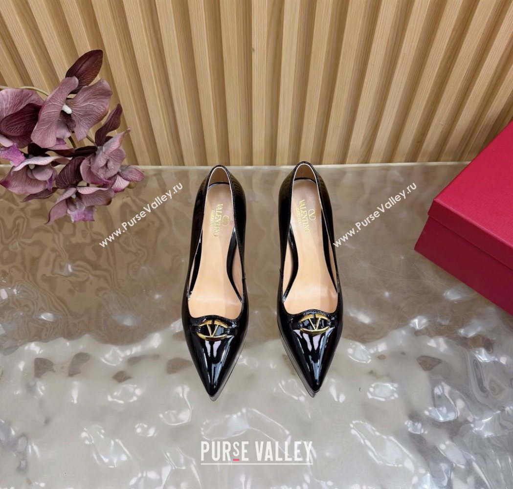 Valentino The Bold Edition VLogo Platform Pumps 11.8cm in Patent Leather Black 2025 VLTN121602 (MD-251216014)