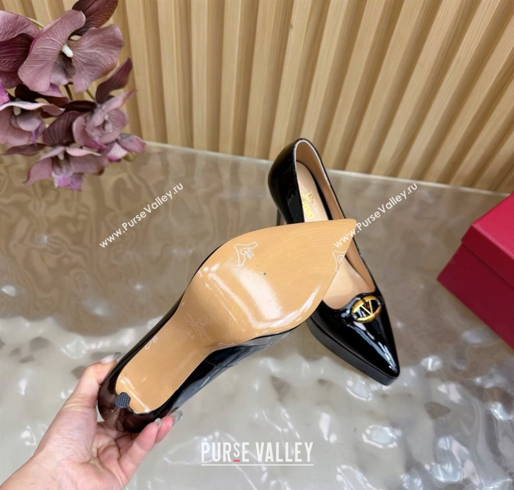 Valentino The Bold Edition VLogo Platform Pumps 11.8cm in Patent Leather Black 2025 VLTN121602 (MD-251216014)