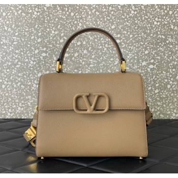 Valentino Medium VSLING Grainy Calfskin Handbag Khaki 2025 2828 (LKF-250626005)